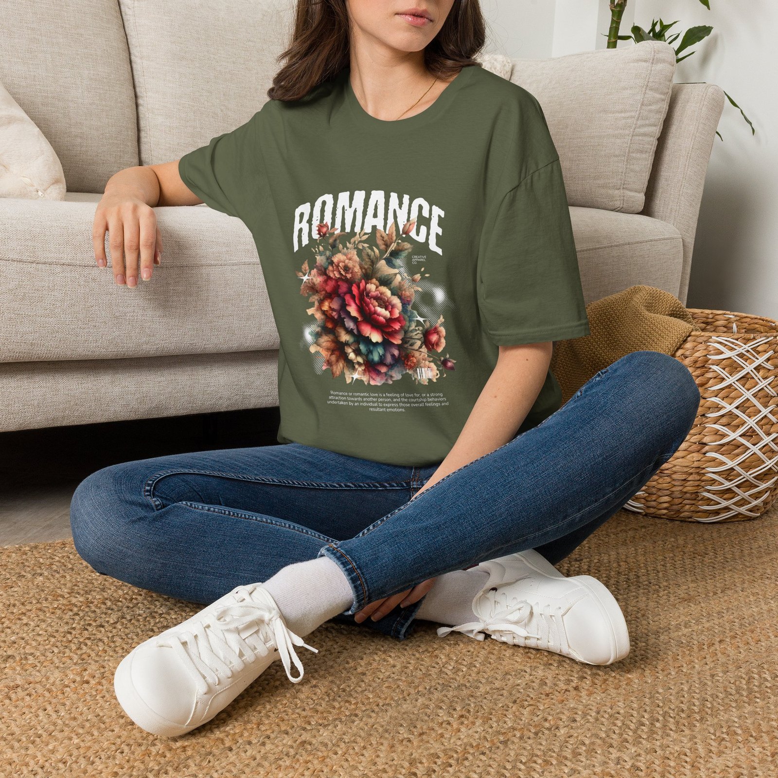 Romance Floral T‑Shirt — Vintage Bouquet Graphic Tee - Image 6