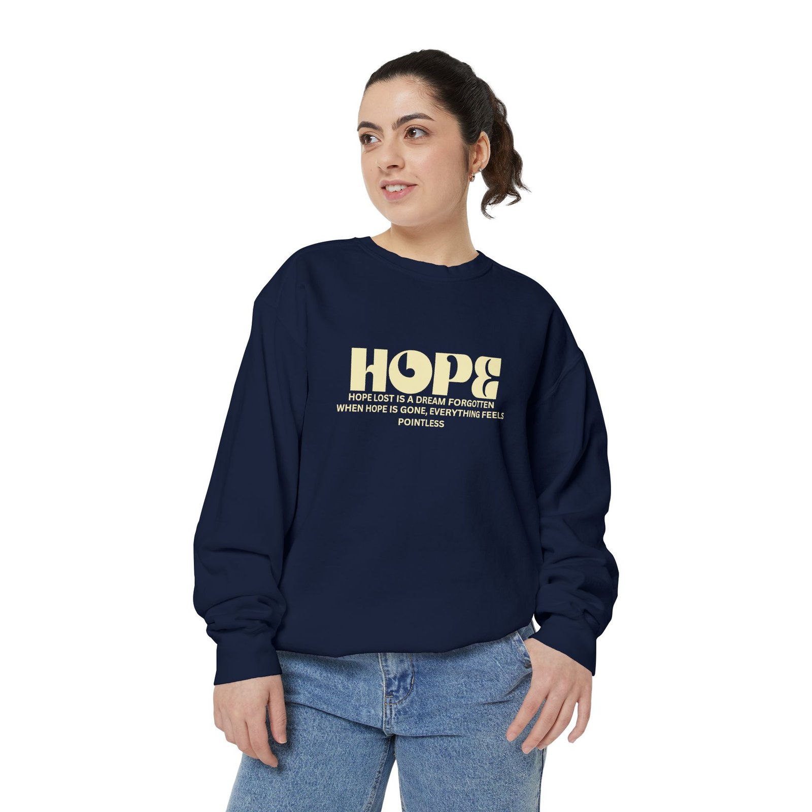 Hope Graphic Sweatshirt — 'Losing Hope' Angel Vintage Streetwear - Image 8