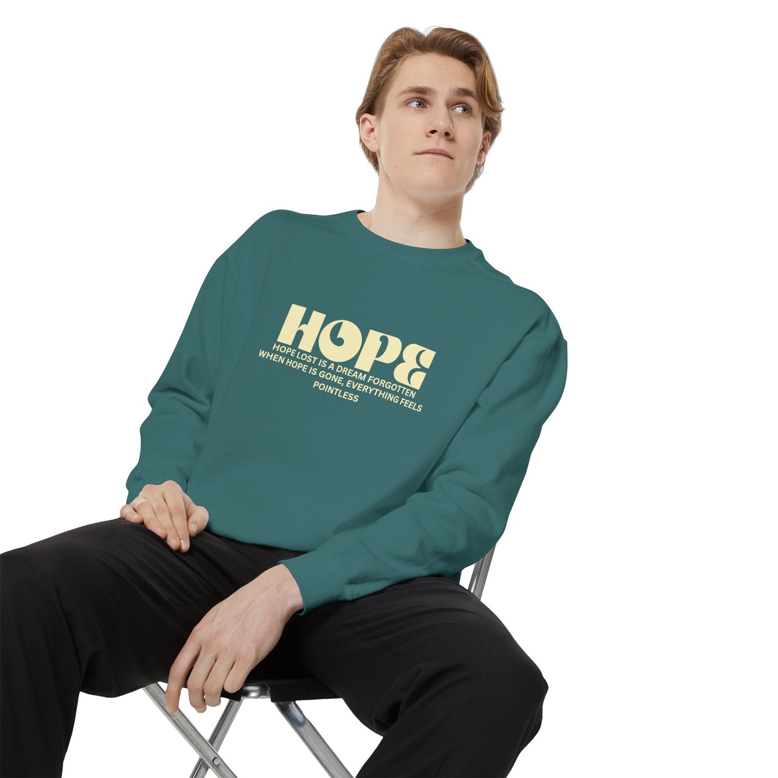 Hope Graphic Sweatshirt — 'Losing Hope' Angel Vintage Streetwear - Image 34
