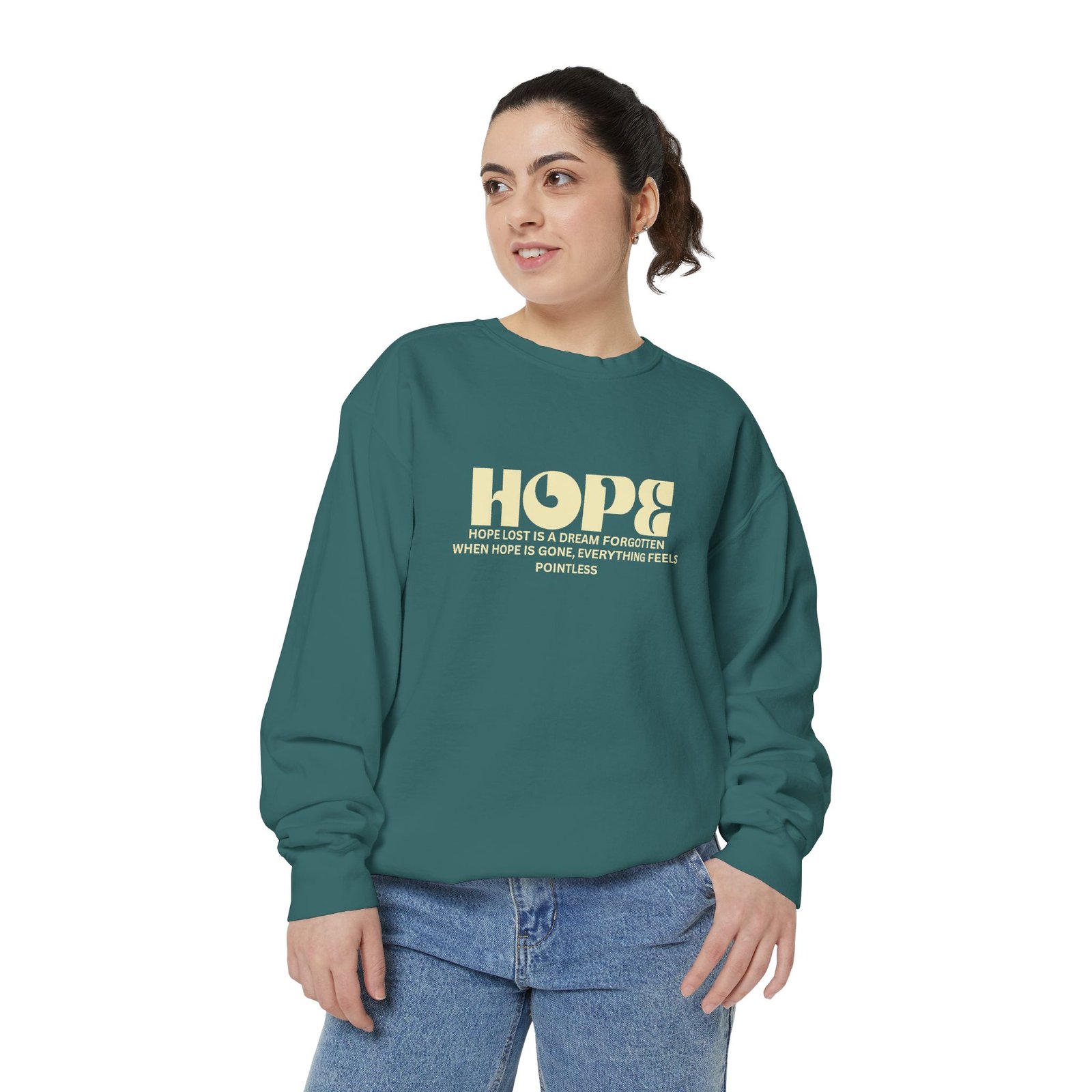 Hope Graphic Sweatshirt — 'Losing Hope' Angel Vintage Streetwear - Image 32
