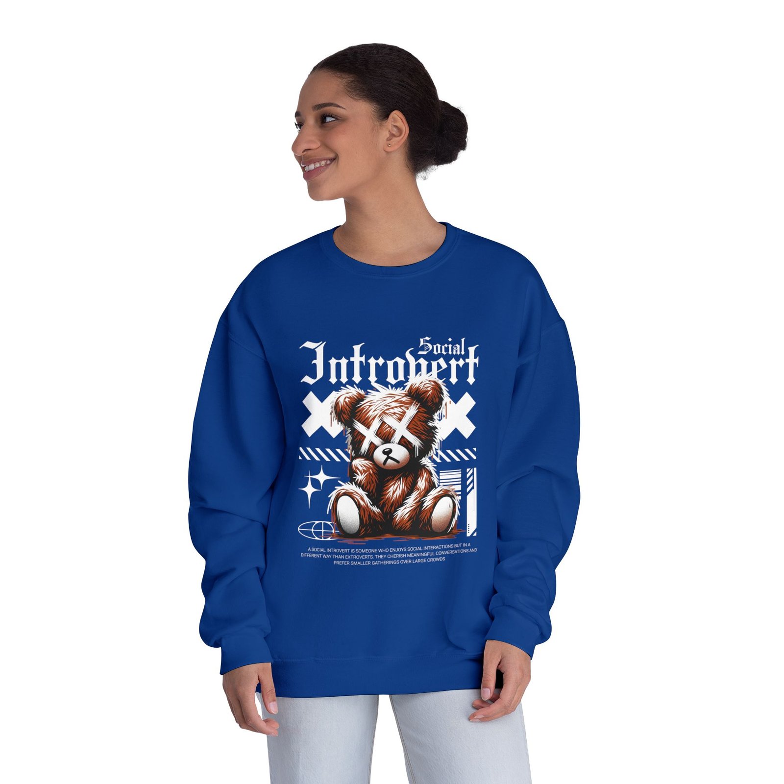 Introvert Social Bear Sweatshirt — Cozy Graphic Crewneck for Homebodies - Image 19