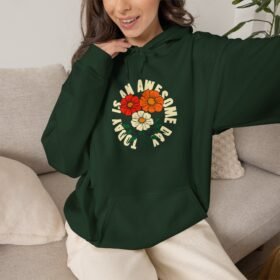 Awesome Mom Floral Hoodie — "I’m Awesome Mom" Retro Flower Pullover